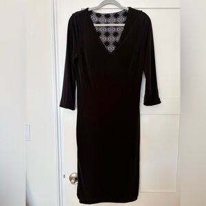 WHBM Two in ONE MIDI Dress! Size M Geometric shades or REVERSE to black!